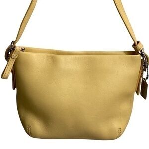 Coach vintage yellow leather mini tote bag
